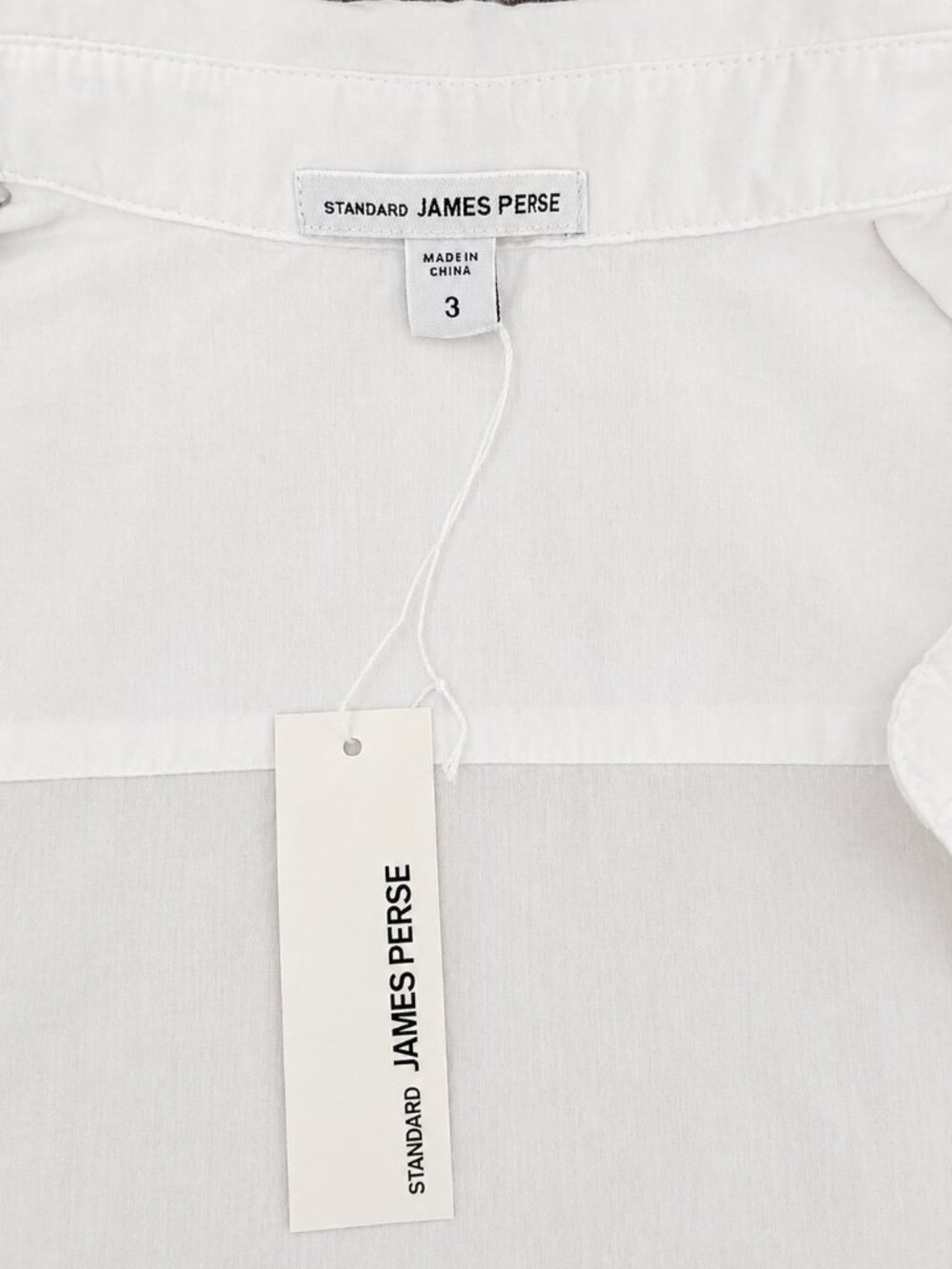 James Perse White Blouse Size 3 Elegant Minimalist 3/4 Sleeve Shirt - Picture 4 of 6